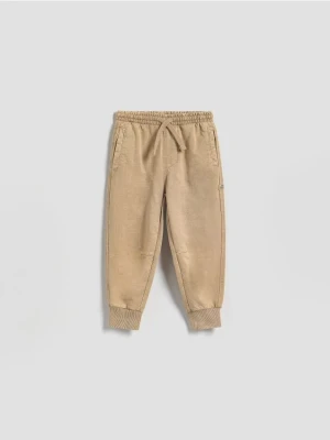 Reserved - Bawełniane joggery - beżowy