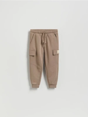 Reserved - Bawełniane joggery - brązowy