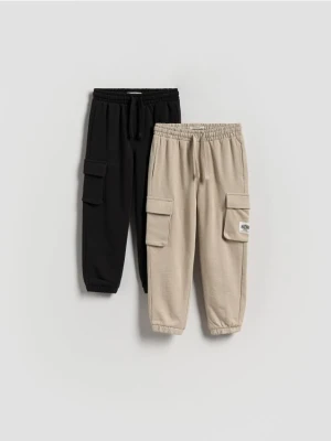 Reserved - Bawełniane joggery cargo 2 pack - ciemnoszary