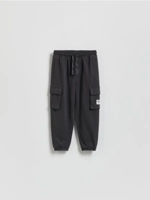 Reserved - Bawełniane joggery cargo - ciemnoszary