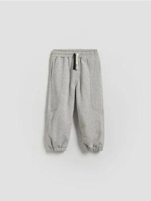 Reserved - Bawełniane joggery - jasnoszary