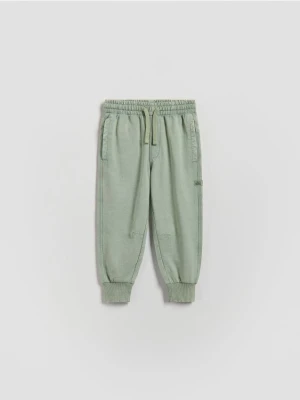 Reserved - Bawełniane joggery - jasnozielony