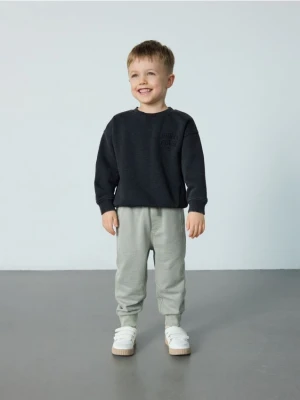 Reserved - Bawełniane joggery z kieszeniami - ciemnozielony