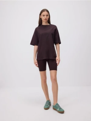 Reserved - Bawełniane kolarki - ciemnobrązowy