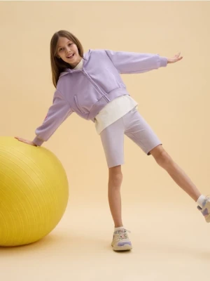 Reserved - Bawełniane kolarki - lawendowy