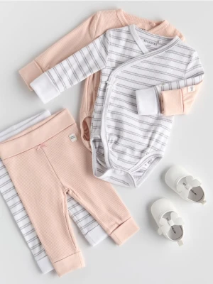 Reserved - Bawełniane legginsy 2 pack - brudny róż