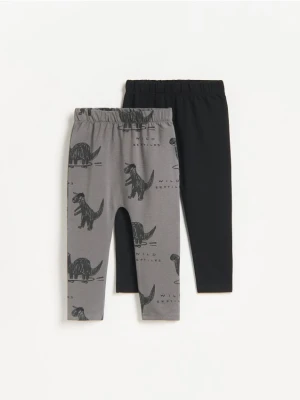 Reserved - Bawełniane legginsy 2 pack - ciemnoszary