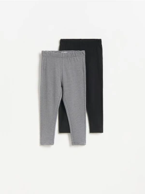 Reserved - Bawełniane legginsy 2 pack - ciemnoszary