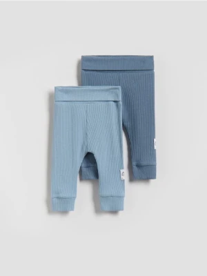 Reserved - Bawełniane legginsy 2 pack - granatowy