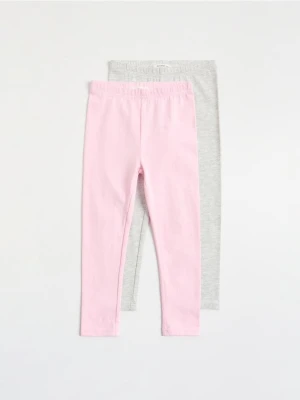 Reserved - Bawełniane legginsy 2 pack - wielobarwny