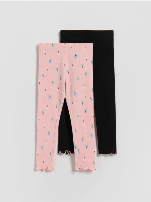 Reserved - Bawełniane legginsy 2 pack - wielobarwny