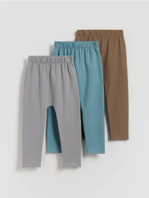 Reserved - Bawełniane legginsy 3 pack - ciemnobrązowy