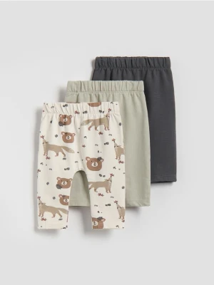 Reserved - Bawełniane legginsy 3 pack - ciemnoszary