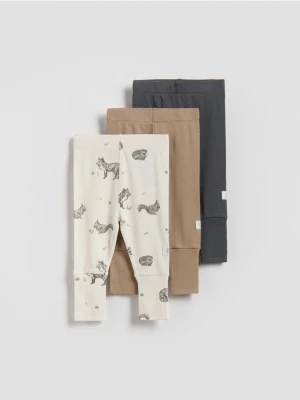 Reserved - Bawełniane legginsy 3 pack - ciemnoszary