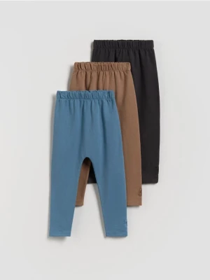 Reserved - Bawełniane legginsy 3 pack - jasnoniebieski