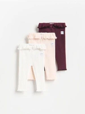 Reserved - Bawełniane legginsy 3 pack - wielobarwny