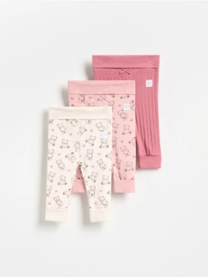 Reserved - Bawełniane legginsy 3 pack - wielobarwny