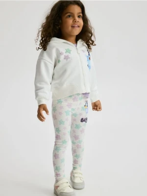 Reserved - Bawełniane legginsy Bluey - złamana biel