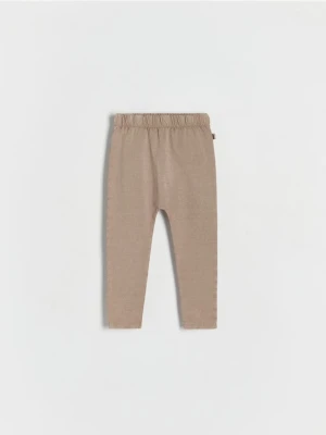 Zdjęcie produktu Reserved - Bawełniane legginsy - ciemnobrązowy