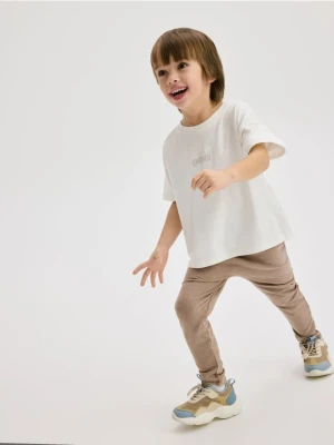 Reserved - Bawełniane legginsy - ciemnobrązowy