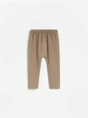 Reserved - Bawełniane legginsy - ciemnobrązowy