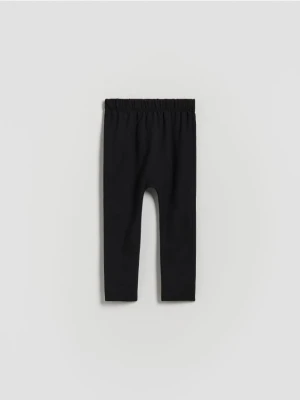 Reserved - Bawełniane legginsy - czarny
