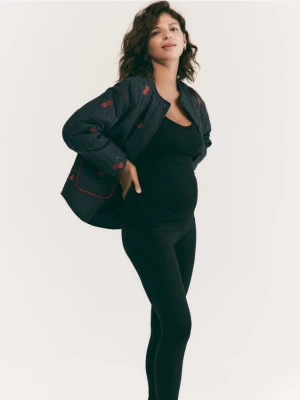 Reserved - Bawełniane legginsy - czarny