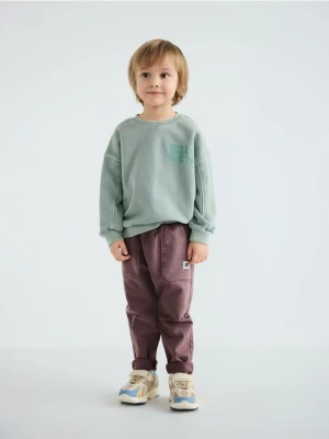 Reserved - Bawełniane legginsy - fioletowy