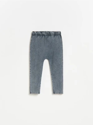 Reserved - Bawełniane legginsy - granatowy