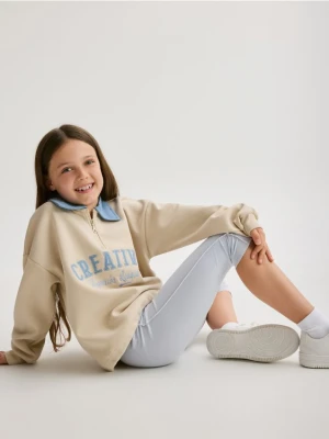 Reserved - Bawełniane legginsy - jasnoniebieski