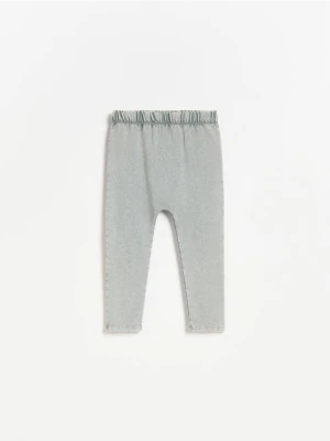 Reserved - Bawełniane legginsy - jasnoszary