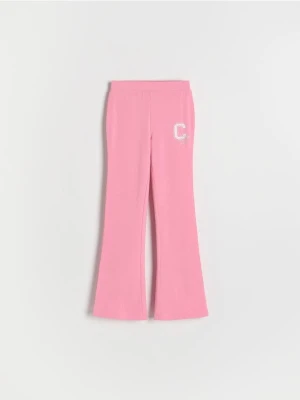 Reserved - Bawełniane legginsy z nadrukiem - różowy