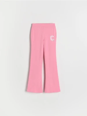 Reserved - Bawełniane legginsy z nadrukiem - różowy