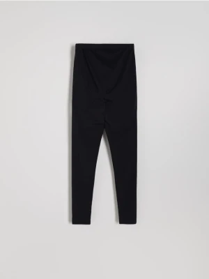 Reserved - Bawełniane legginsy z wysokim stanem - czarny