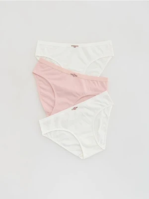 Reserved - Bawełniane majtki 3 pack - złamana biel