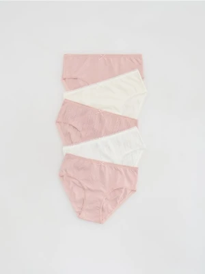 Reserved - Bawełniane majtki 5 pack - pastelowy róż
