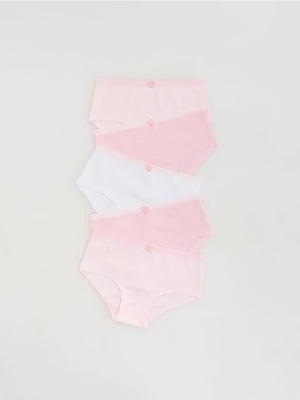 Reserved - Bawełniane majtki 5 pack - pastelowy róż