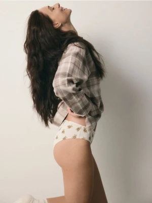 Reserved - Bawełniane majtki bikini 3 pack - beżowy