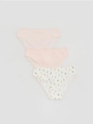 Reserved - Bawełniane majtki figi 3 pack - mahoniowy