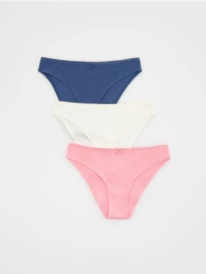 Reserved - Bawełniane majtki figi 3 pack - różowy