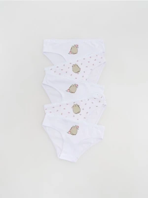 Reserved - Bawełniane majtki Pusheen 5 pack - biały
