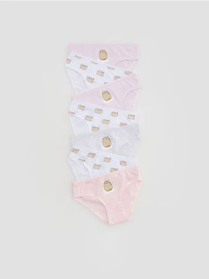 Reserved - Bawełniane majtki Pusheen 7 pack - pastelowy róż