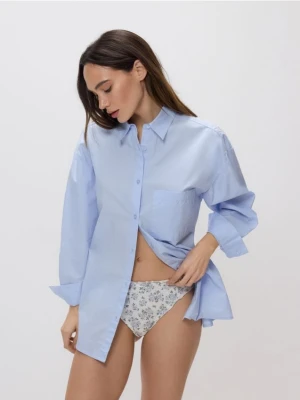 Reserved - Bawełniane majtki stringi 3 pack - jasnoniebieski