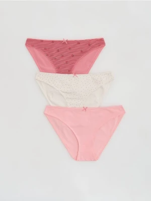 Reserved - Bawełniane majtki typu figi 3 pack - wielobarwny
