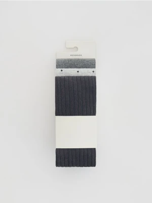 Reserved - Bawełniane rajstopy 3 pack - ciemnoszary