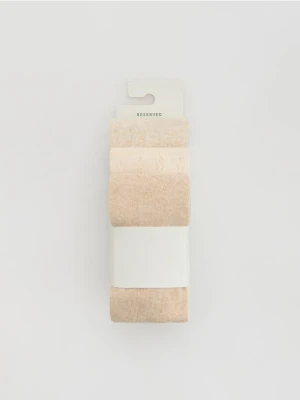 Reserved - Bawełniane rajstopy 3 pack - kremowy