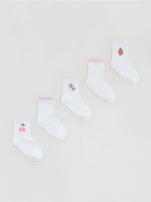 Reserved - Bawełniane skarpetki 5 pack - biały