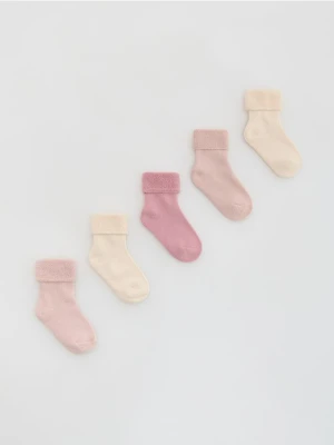 Reserved - Bawełniane skarpetki 5 pack - jasnofioletowy