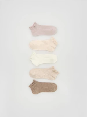Reserved - Bawełniane skarpetki 5 pack - złamana biel