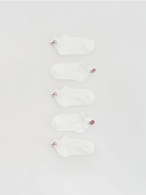 Reserved - Bawełniane skarpetki 5 pack - złamana biel